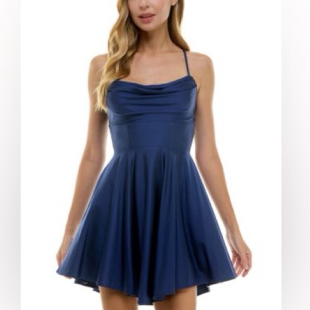 City Studio Navy Mini Dress